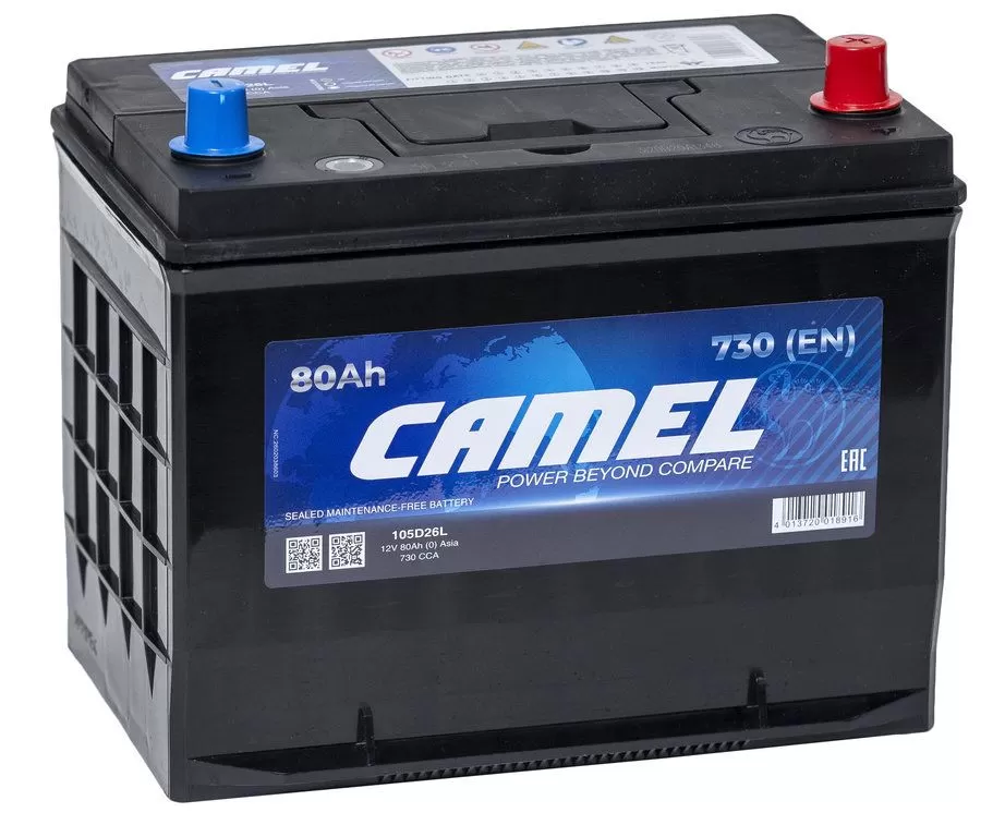 Аккумулятор 12В 80.1 Ач CAMEL Asia (105D26L)