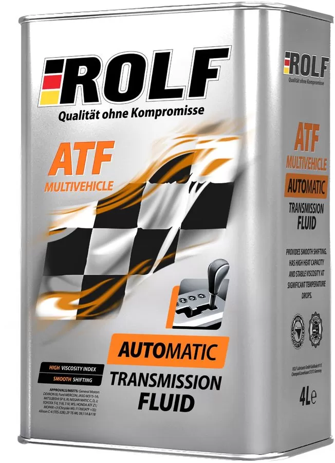 Масло трансмиссионное ROLF ATF MULTIVEHICLE (1л) синт. (металл)