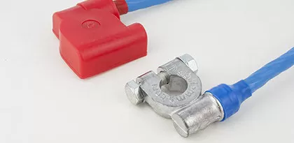 Клеммы свинцовые 12V с перемычкой 45см
