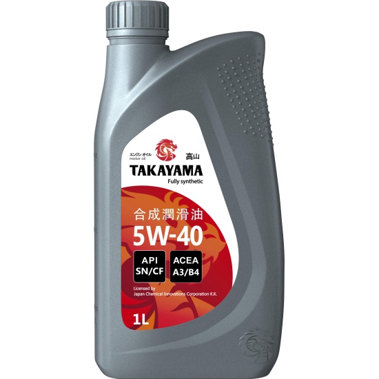 Масло моторное TAKAYAMA SAE 5W-40, API SN/CF синт. пластик (1л) 