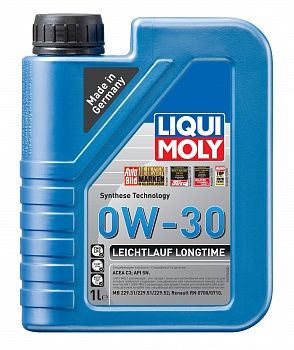Масло моторное LIQUI MOLY 0w-30 Leichtlauf Longtime (НС-синт) 39038 (1л)