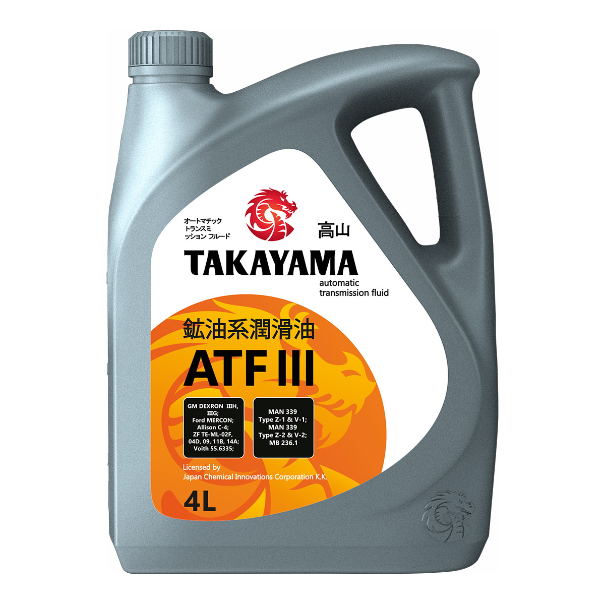 Масло трансмиссионное TAKAYAMA ATF lll (4л) (пластик)