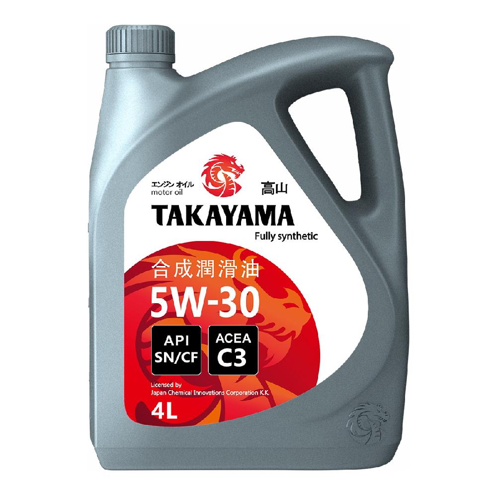Масло моторное TAKAYAMA SAE 5W-30, API SN/CF C3 синт. пластик (4л) 
