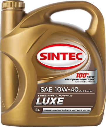 Масло моторное SINTEC LUXE SAE 10W-40 API SL/CF 4л 
