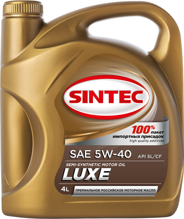 Масло моторное SINTEC LUXE SAE 5W-40 API SL/CF (4л)