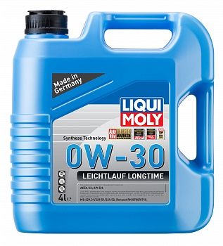 Масло моторное LIQUI MOLY 0w-30 Leichtlauf Longtime (НС-синт) 39039A+39038*1 (4л)