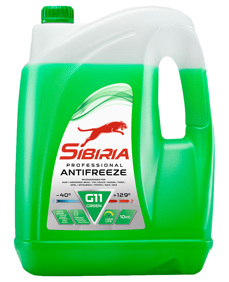 Антифриз SIBIRIA ANTIFREEZE -40 (G-11) зеленый 10кг
