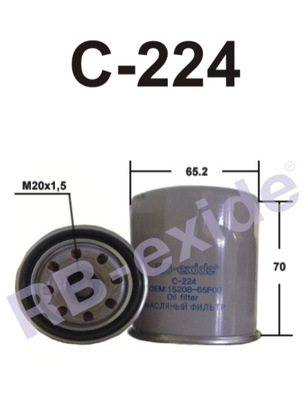 Фильтр масляный RB-Exide С-224 (15208-65F00)