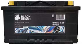 Аккумулятор 12В 80 А/ч LB4 Black horse обр.пл