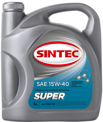 Масло моторное SINTEC SUPER SAE 15W-40 API SG/CD (5л)