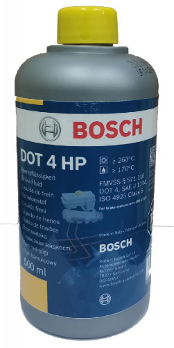 Тормозная жидкость BOSCH Dot-4 HP 0,5л High Performance 1987479112