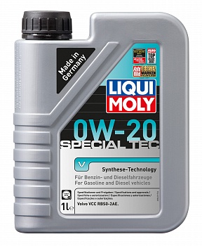 Масло моторное LIQUI MOLY 0W-20 Special Tec V (HC-синт) 20631 (1л) 