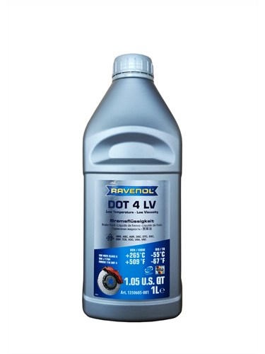 Тормозная жидкость RAVENOL DOT-4 LV (1л)