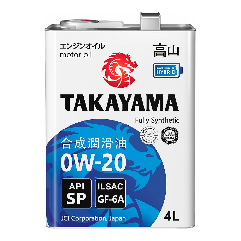 Масло моторное TAKAYAMA SAE 0W-20, ILSAC GF-6A, API SP метал (4л) 605141/605599 